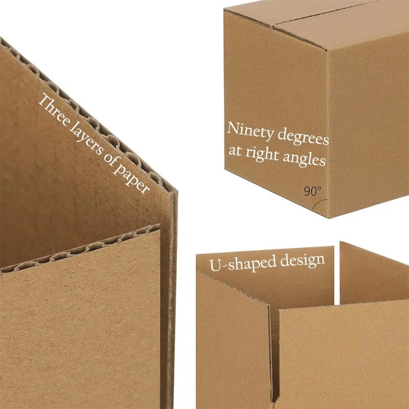 Shipping Box Mailers 5x5x5 Inch Corrugated Cardboard Moving Mailers, 25 Count