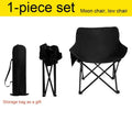 Black portable camping chair ，low backrest - for outdoor activities/fishing，1pcs