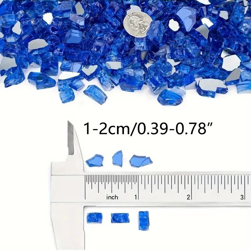 8/10/15 pounds of glass beads, suitable for beautifying fire pits and fireplaces