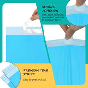 8x12 inch blue waterproof mailing bag, strong adhesive seal, tear resistant