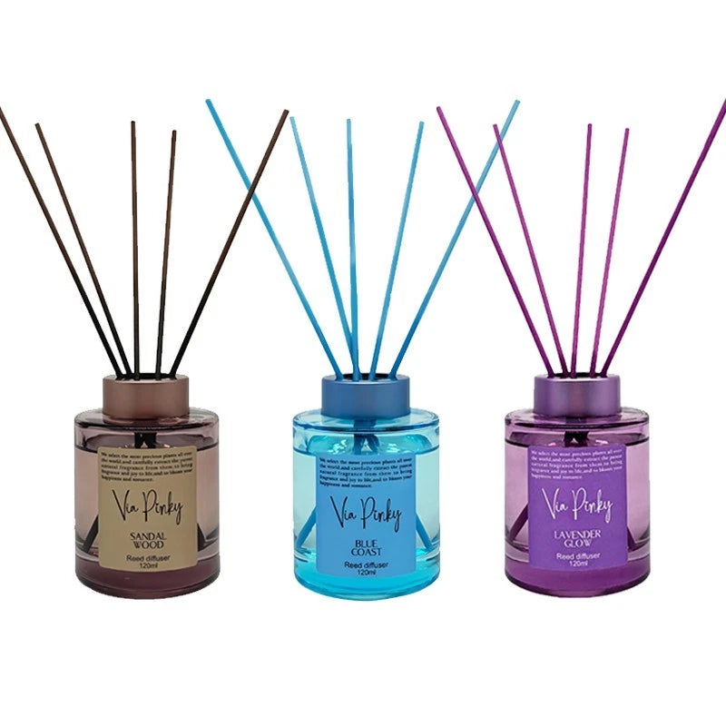 Reed Diffuser, 120ml, Sandalwood/Ocean/Lavender scent, Festive Home Fragrance.