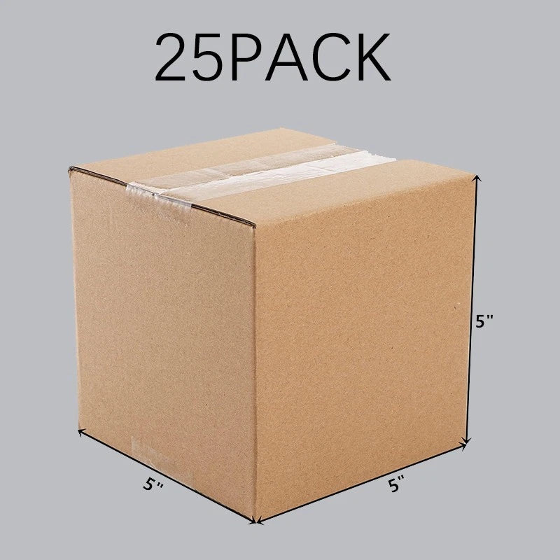 Shipping Box Mailers 5x5x5 Inch Corrugated Cardboard Moving Mailers, 25 Count