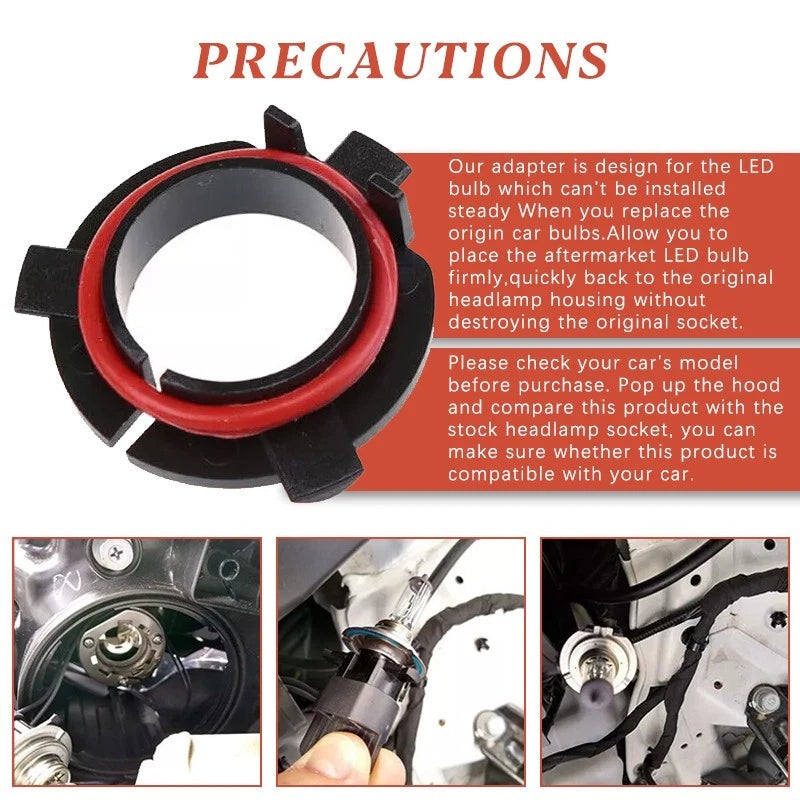 H7 Bulb Replacement Base Compatible with TK06 LED Headlight Conversion Kit 2-pcs