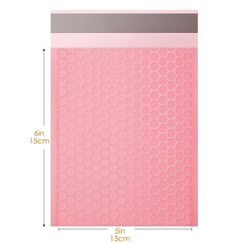 Pink Bubble Mailers 5x6" – Durable Self-Seal Mailers for Packaging 50 pcs