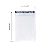 50 Pack White Bubble Courier Bags, 7.25 x 11 Inch, Self-Sealing Waterproof