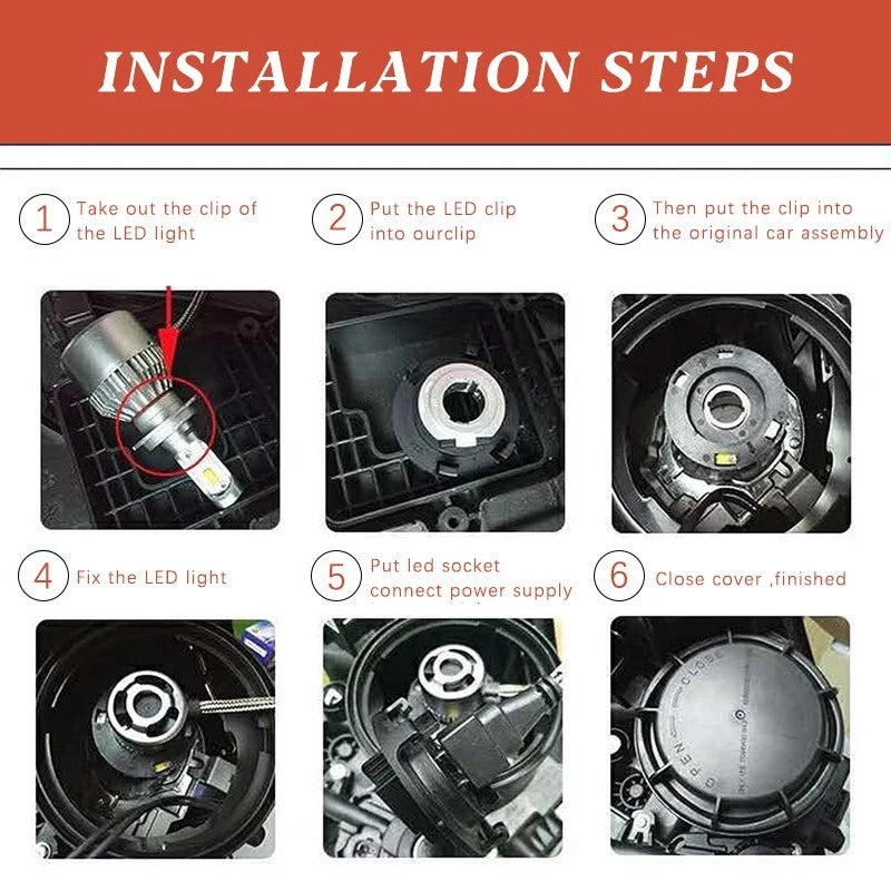 H7 Bulb Replacement Base Compatible with TK06 LED Headlight Conversion Kit 2-pcs