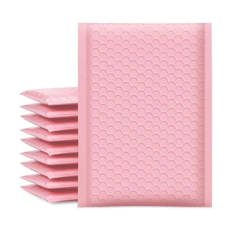 25 Pink Poly Bubble Mailers, 6.5 x 8.5 inches – Heavy-Duty Shipping Bags