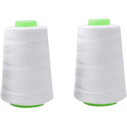 5 packs of white all-purpose polyester sewing thread for hand and machine sewing