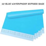 8x12 inch blue waterproof mailing bag, strong adhesive seal, tear resistant