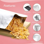 Polyester film bags for food storage, 7 x 10-inch resealable aluminum foil bags