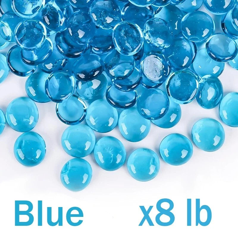 8/10/15 pounds of glass beads, suitable for beautifying fire pits and fireplaces