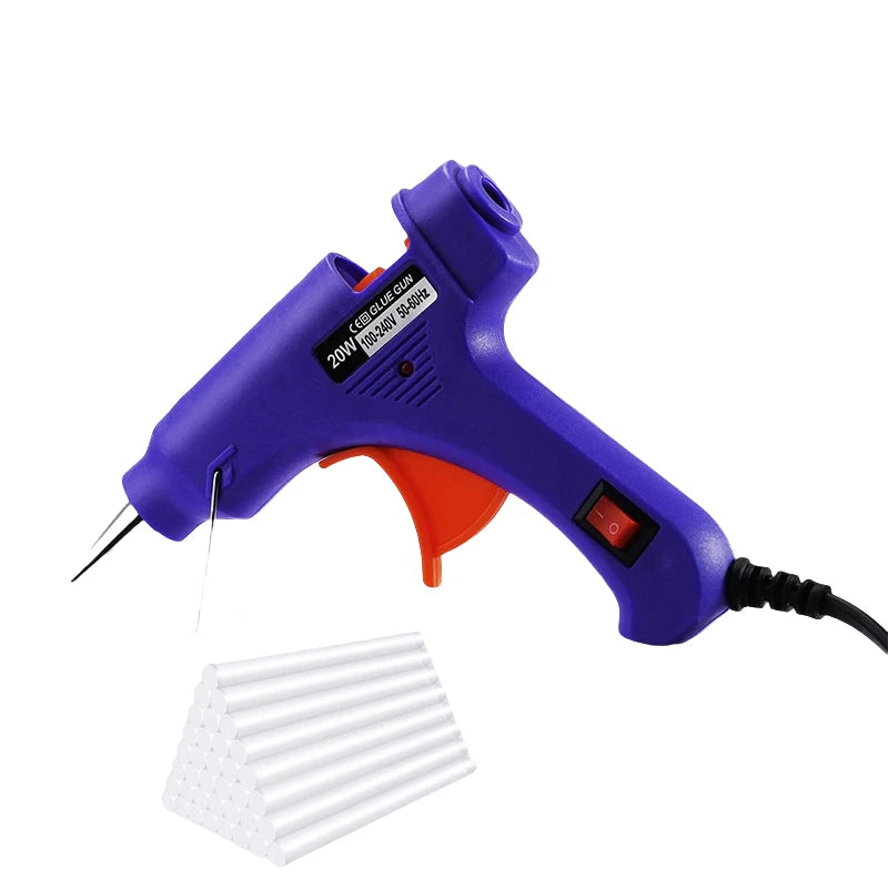 60W Hot Glue Gun Set with 20 Glue Sticks | DIY Hand Repair Tool