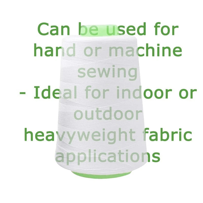 5 packs of white all-purpose polyester sewing thread for hand and machine sewing