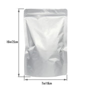 Polyester film bags for food storage, 7 x 10-inch resealable aluminum foil bags