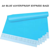 8x12 inch blue waterproof mailing bag, strong adhesive seal, tear resistant