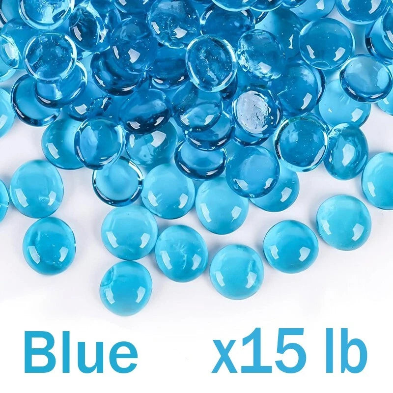 8/10/15 pounds of glass beads, suitable for beautifying fire pits and fireplaces