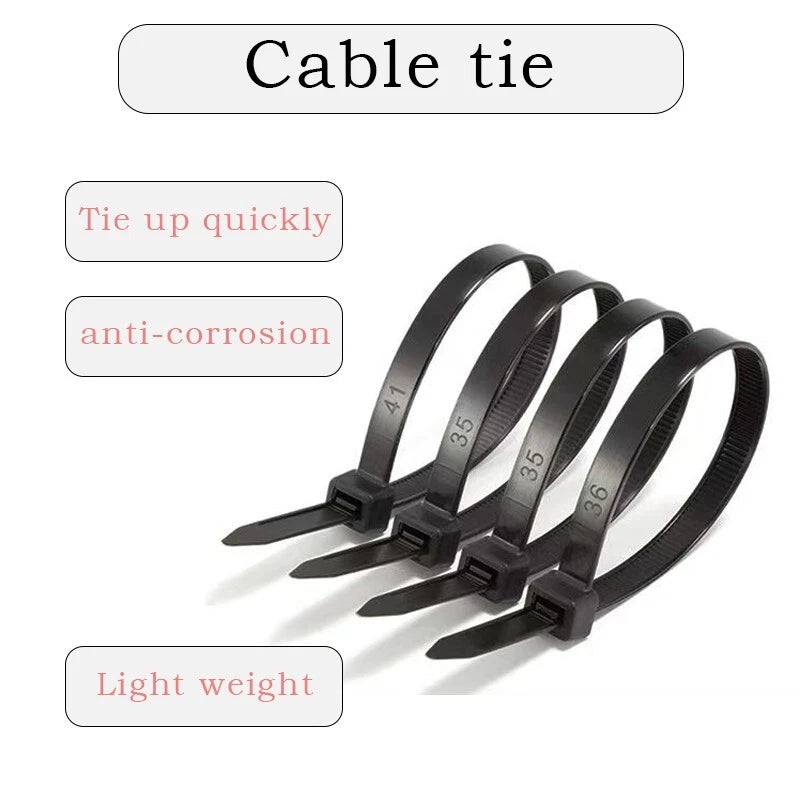 Self-locking nylon cable ties 4.8mmx450mm  suitable for both indoor and outdoor