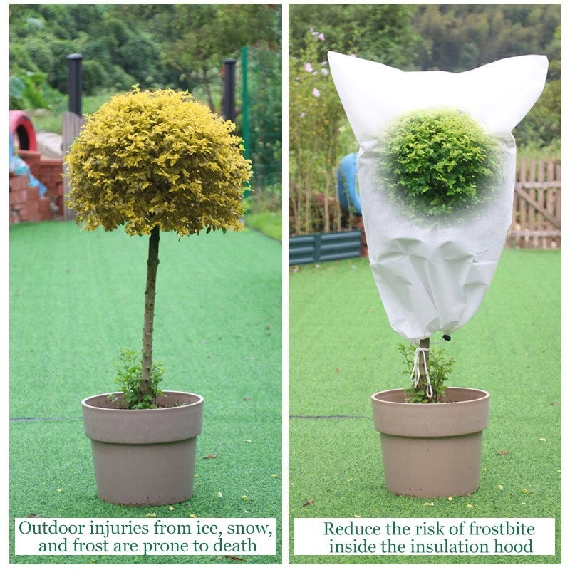 1-pc winter plant cover frost protection bag, 31x39'' winter plant warming cover