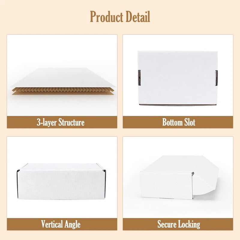 6x4x2 "corrugated box - 10/20 pack - White - Gift wrapping and mailing only