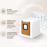 Replacement Dust Bags For Eufy Omni E25 E28 Robot Vacuum Auto Empty Station 3L