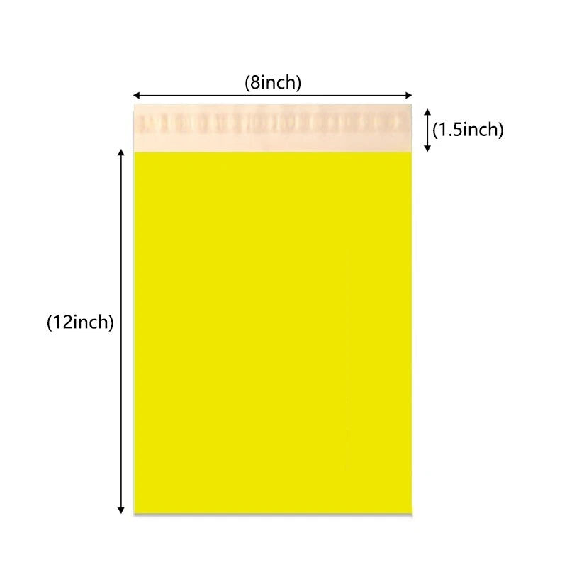 8x12 inch multi-color waterproof mailing bag with strong adhesive seal