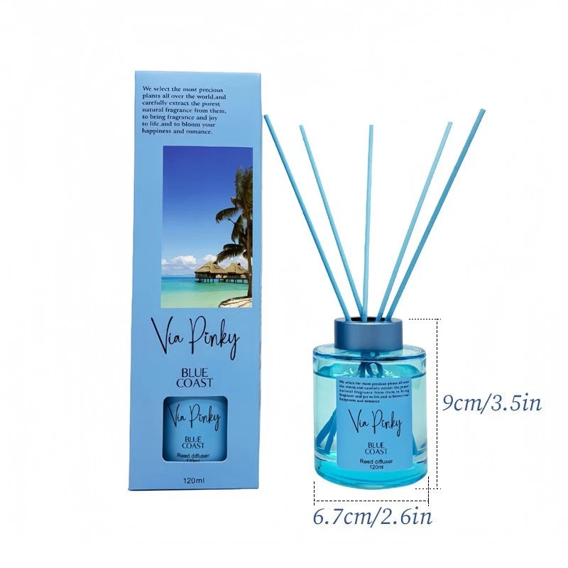 Reed Diffuser, 120ml, Sandalwood/Ocean/Lavender scent, Festive Home Fragrance.