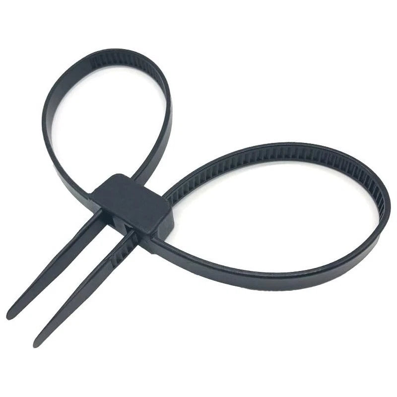 13x500mm Black Nylon Handcuff Straps | Heavy Duty Tie-Down Straps - 4 Pack