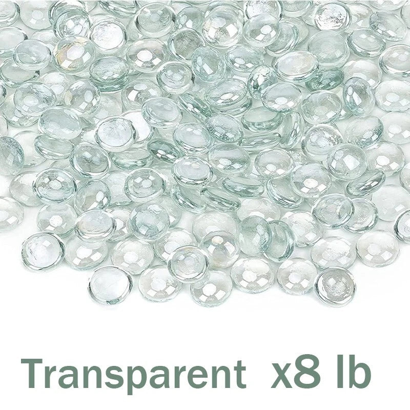 8/10/15 pounds of glass beads, suitable for beautifying fire pits and fireplaces