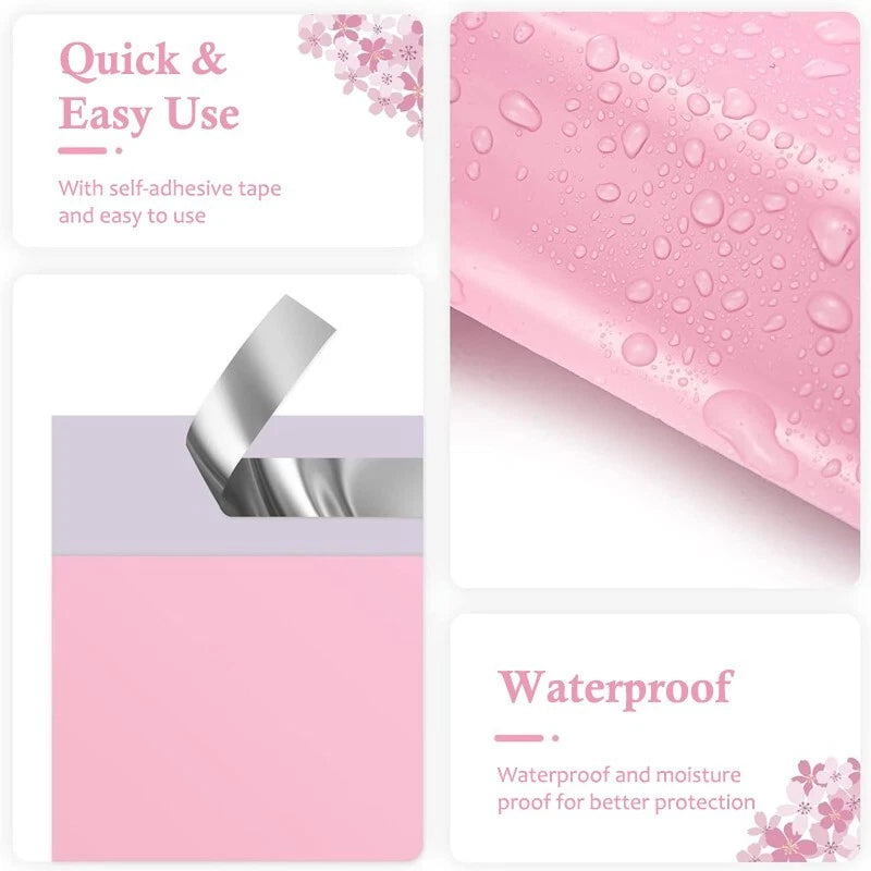 8x12 inch multi-color waterproof mailing bag with strong adhesive seal