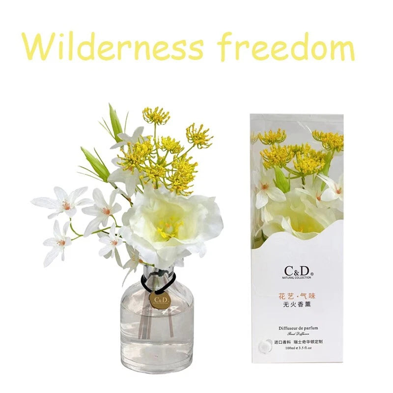 Flower diffuser Home diffuser Gift set for bathroom and office decor 100ml