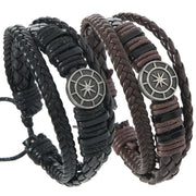 Vintage astrological chart woven bracelet with adjustable wrap-around chain-1-Pack