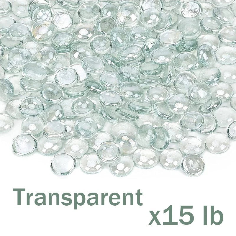 8/10/15 pounds of glass beads, suitable for beautifying fire pits and fireplaces