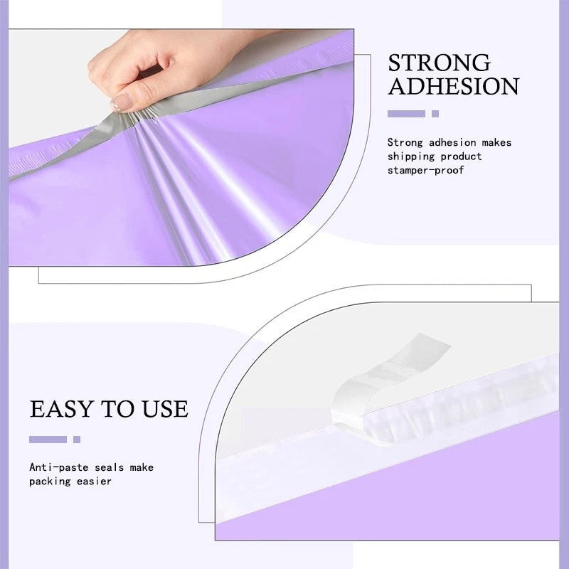 8x12 inch multi-color waterproof mailing bag with strong adhesive seal