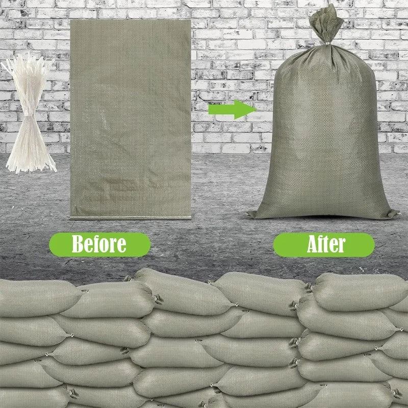 Green polyethylene sandbags 16 x 24in，for flood control/construction sites-30pcs