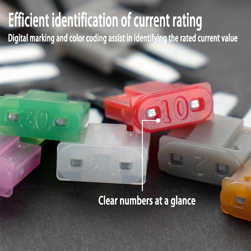 30pcs 10 amp mini fuses, mini automotive blade fuses for cars, RVs, trucks, SUVs