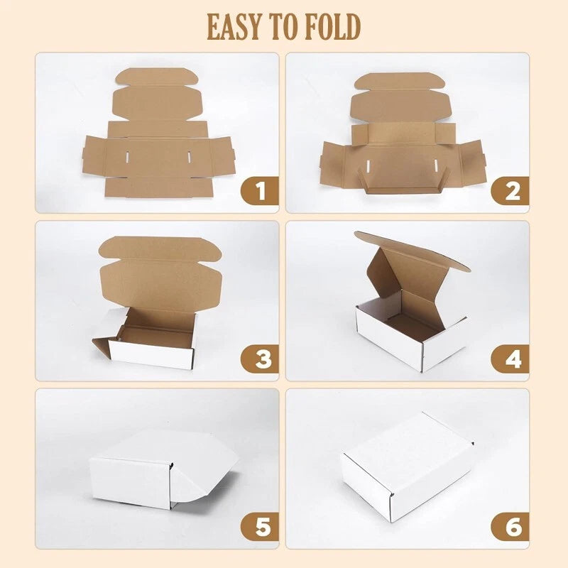 6x4x2 "corrugated box - 10/20 pack - White - Gift wrapping and mailing only