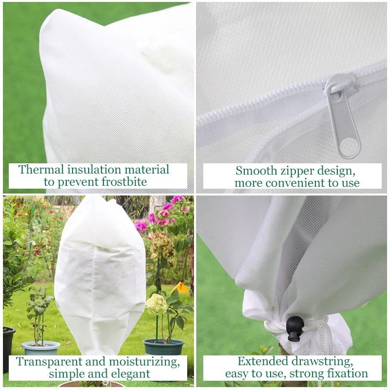 1-pc winter plant cover frost protection bag, 31x39'' winter plant warming cover