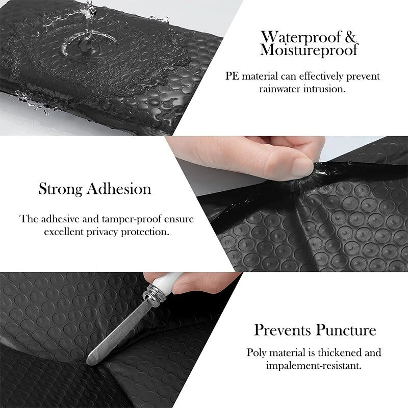 #000 Black polyester-filled envelopes are suitable for small business jewelry