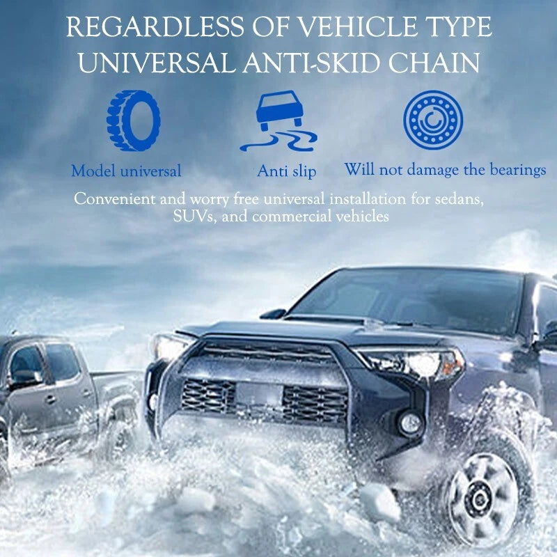Snow chain, emergency tire chain, suitable for car and SUV tires (6-piece set)