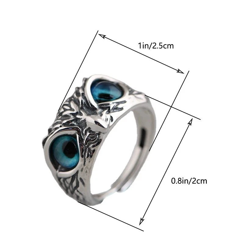 Owl Artsy vintage ring, vintage animal, adjustable ring for women and men