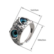 Owl Artsy vintage ring, vintage animal, adjustable ring for women and men