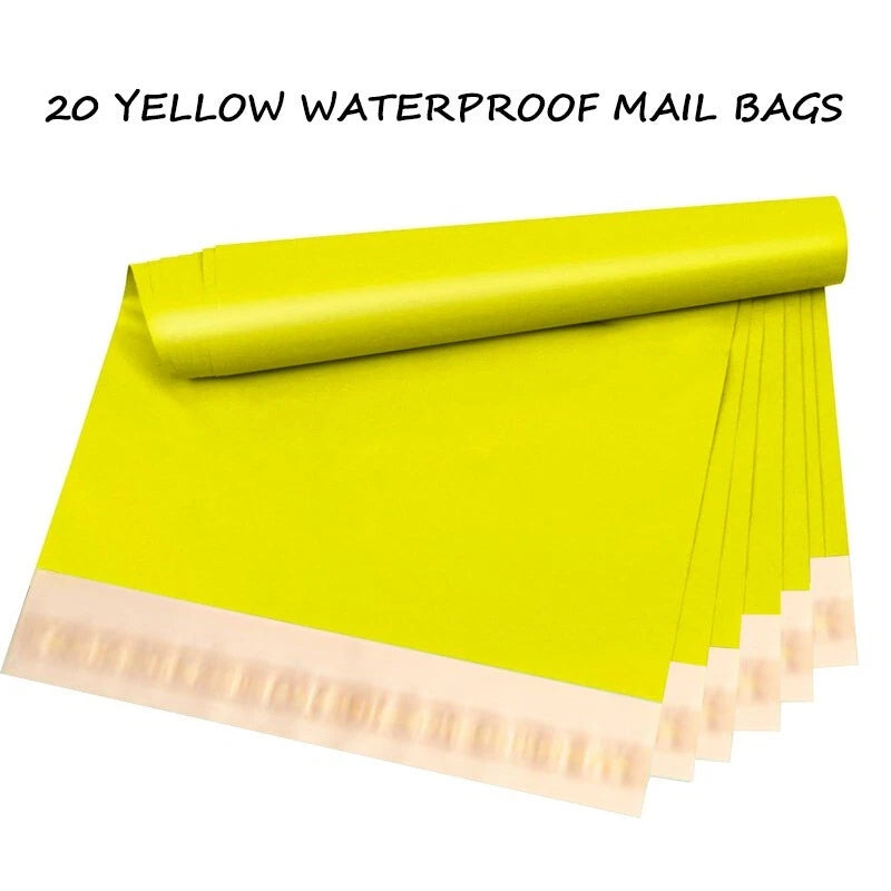 8x12 inch multi-color waterproof mailing bag with strong adhesive seal