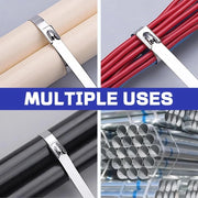 48x200mm Stainless Steel Metal Cable Ties, 300 Pack – Heavy-Duty Fasteners