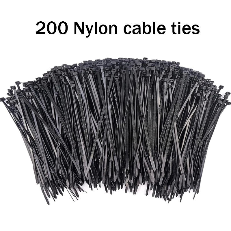 10-inch self-locking zipper cable ties, suitable for homes, garages and workshop