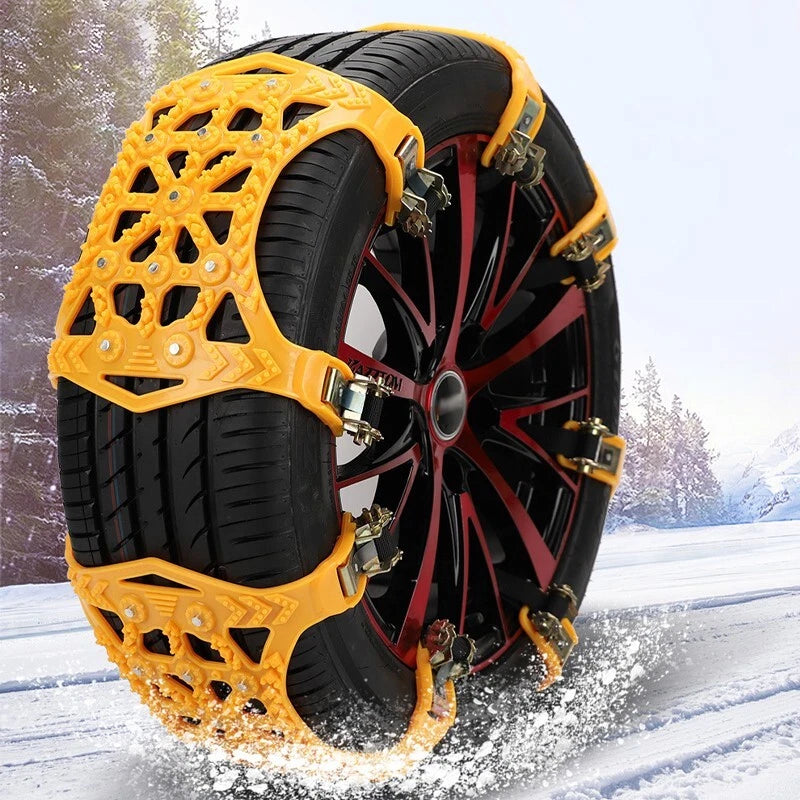 Snow chain, emergency tire chain, suitable for car and SUV tires (6-piece set)