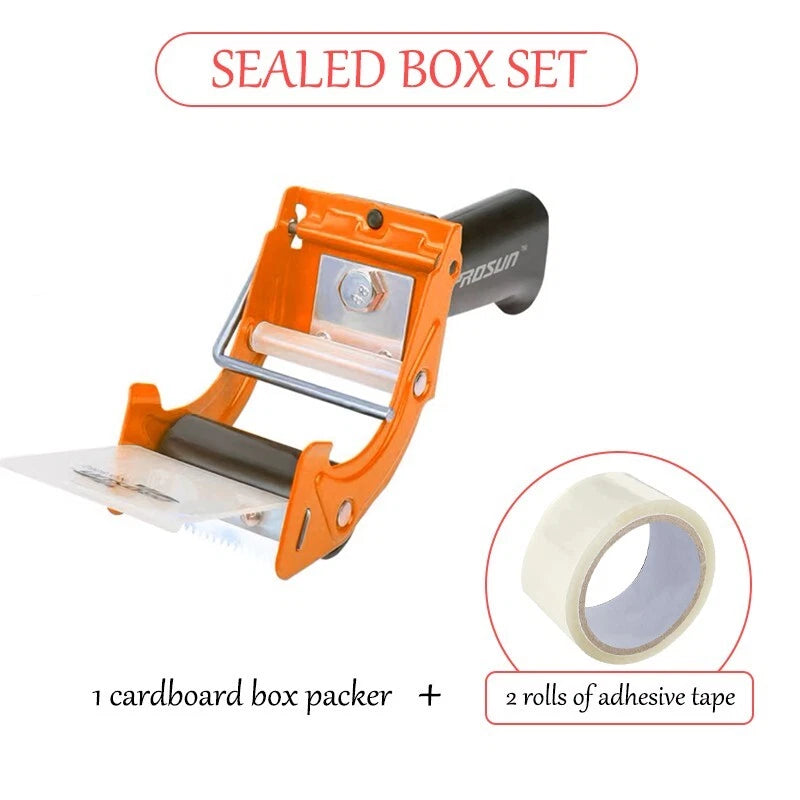 2-inch wide tape gun distributor, packaging seal cutter, tape feeding, orange