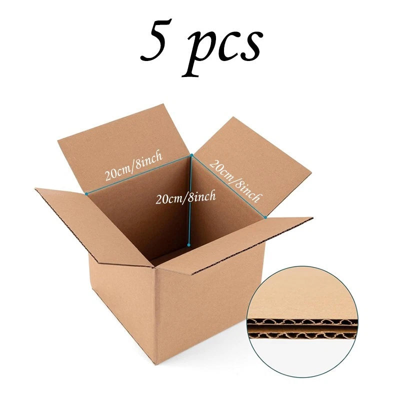 8x8x8 inch corrugated cardboard box, small size | 3-10 pieces per pack, shipping