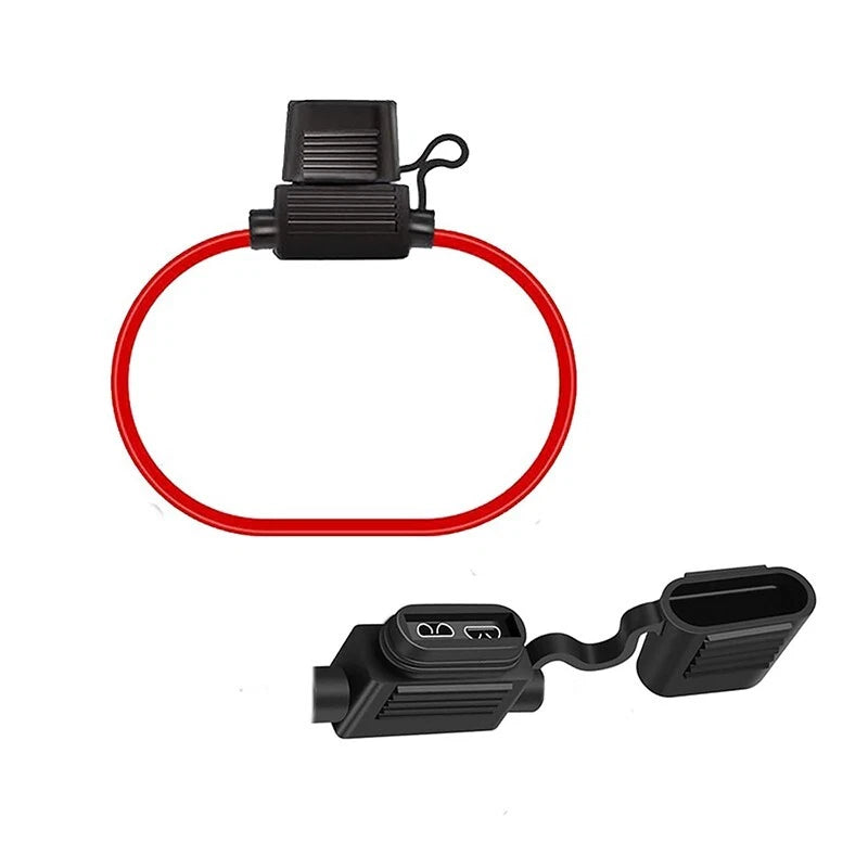 Fuse holder 18AWG waterproof fuse holder black, suitable for ATC/ATO fuses
