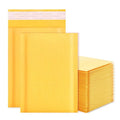 #2 8.5x12 kraft paper bubble mailing bags, 25 packs of yellow filled envelopes
