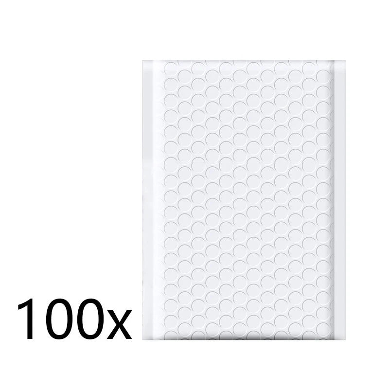 4.3 x 5 inch White Polyethylene Envelopes, Pack of 100, for Mailing Packages